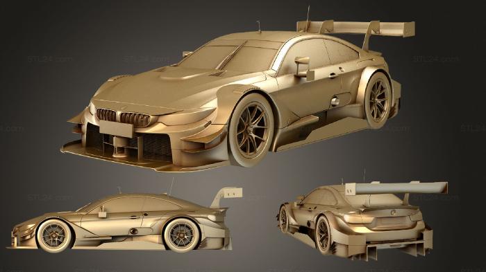 Автомобили и транспорт (BMW M4 DTM 2015 комплект, CARS_0792) 3D модель для ЧПУ станка